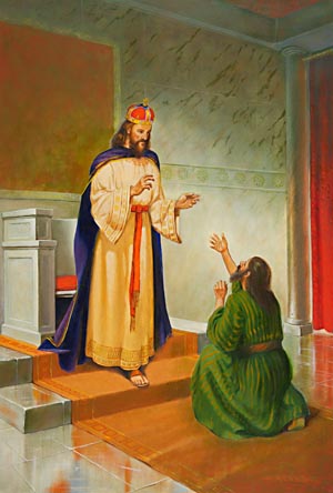 The pardon granted by this king represents Christ's forgiveness of all sin.