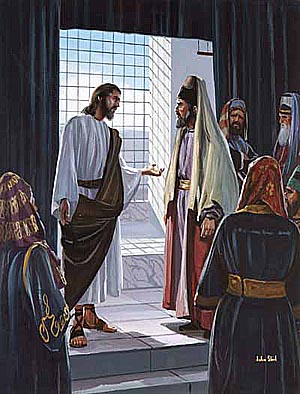 The scribes and Pharisees came to Jesus hoping to trap Him.