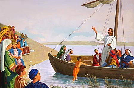 From Peter's boat, Jesus proclaimed the good news of salvation.
