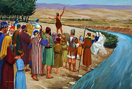 John proclaimed the coming of the Messiah, and called the people to repentance.