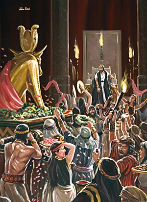 During the reign of Ahaz, heathenism seemingly triumphed; the powers of darkness well-nigh prevailed.
