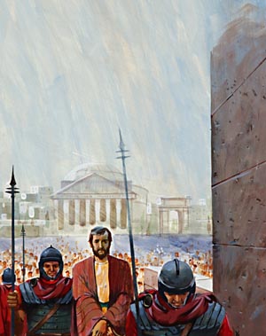 It was with a heavy heart that Paul went forward to his long-expected visit to the world's metropolis. How different the circumstances from what he had anticipated! How was he, fettered and stigmatized as a criminal, to proclaim the gospel?